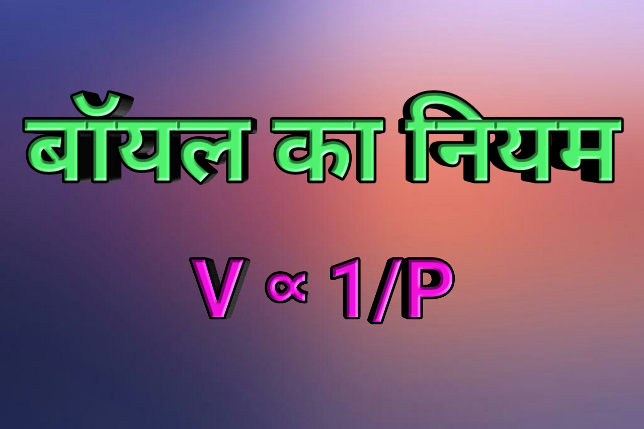 बॉयल का नियम (Boyle's Law is Hindi)